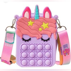 NWOT Unicorn Pop It Crossbody Bag Kid Girls accessories